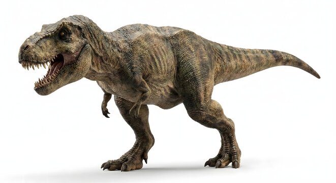 3D Rendering of Tyrannosaurus Rex Isolated on White Background