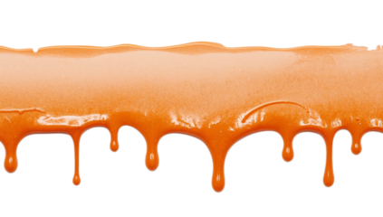 Orange liquid dripping in a seamless pattern, creating a textured background with a playful, organic feel, perfect for design elements