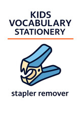 Kids Vocabulary Stationery Stapler Remover