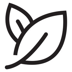 Minimalist Organic Leaf Icon Set, Nature Symbol for Eco-Friendly Branding, Sustainability, and Vegan Lifestyle