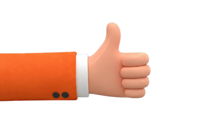 Cartoon Thumb Up Gesture