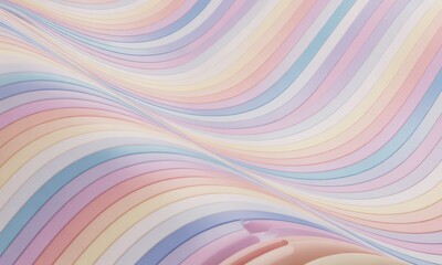 Pastel striped waves in various hues, resembling a cloth or surface