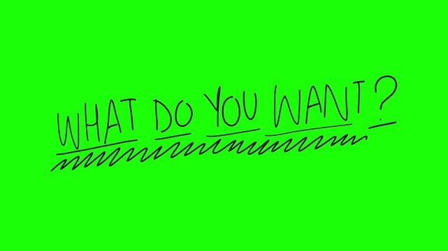 What do you want text animation video