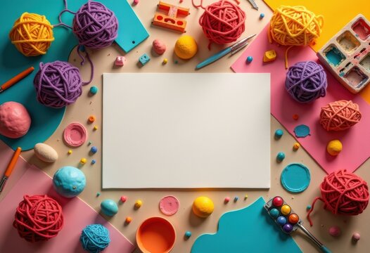 Unique Hobby Crafting Expressions Colorful Materials Creative Outlet for Personal Flourishing