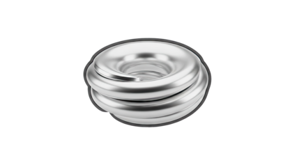 Close-up of a coiled metal spring