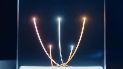 Growing fiber optic cables transmitting data