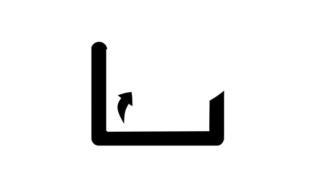 Animated Share Icon Graphics on White Background - Minimalist Export Symbol Motion