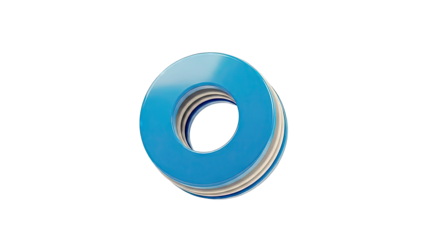 Layered Blue and Silver Ring Object