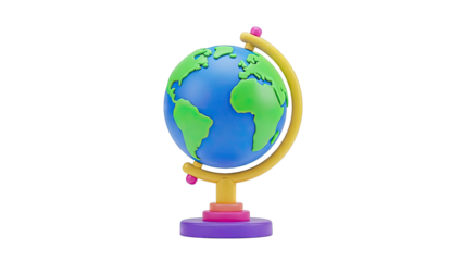 Colorful 3D Globe Model