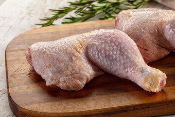 Raw whole chicken leg for cooking