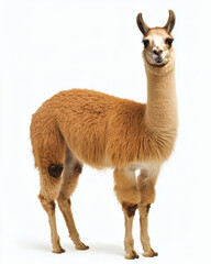 Obraz premium Brown Llama Standing Portrait