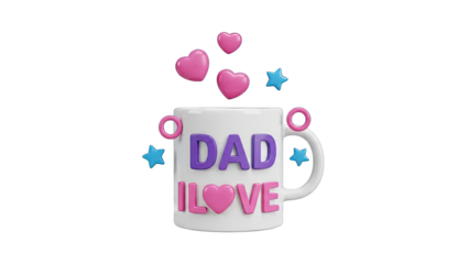 3D Rendered Mug Celebrating Father's Day