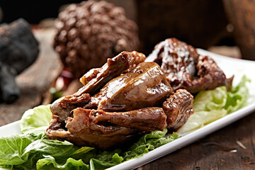Braised pigeon with soy sauce