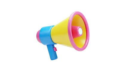 Colorful 3D Megaphone Icon