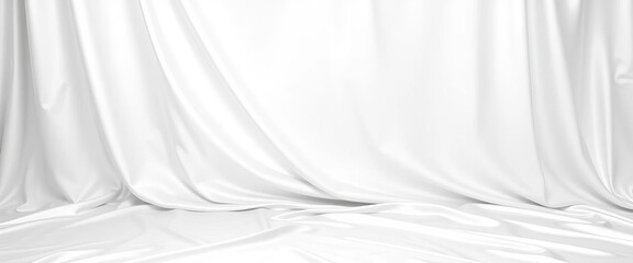 Smooth, luxurious white satin fabric backdrop,  wedding,  backdrop