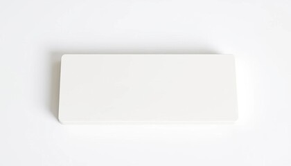 Clean, minimalist blank white keyboard key isolated on white background,   asset,  clean