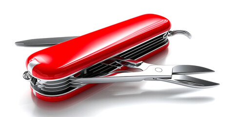 Classic Red Swiss Army Knife with Extended Tools