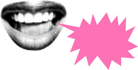 Collage Mouth Speech