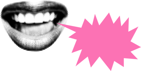 Collage Mouth Speech