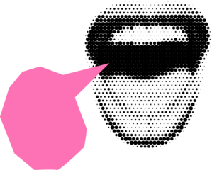 Collage Speech Bubble Mouth