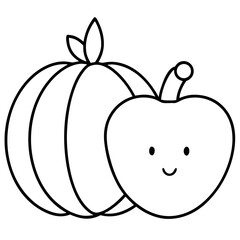 vector illustration of an apple