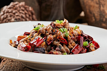 Sichuan-style spicy baby sea snails