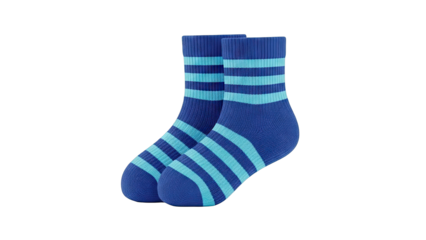 Blue and Light Blue Striped Socks