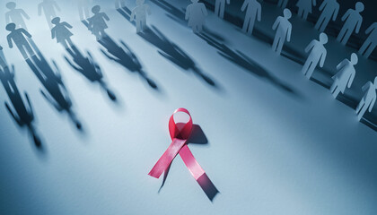 Breast Cancer Awareness Ribbon Among People