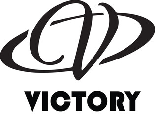 Bold Victory Logo: A striking, black and white logo with bold typography that conveys a message of triumph and success, perfect for various branding uses.