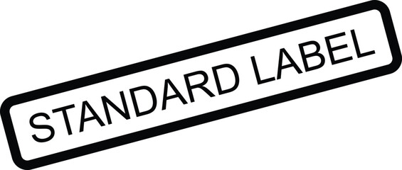 Standard label stamp, official seal for quality and conformity, graphic element for business.