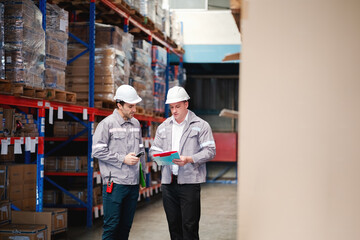 Warehouse Inventory Inspection by Two Workers