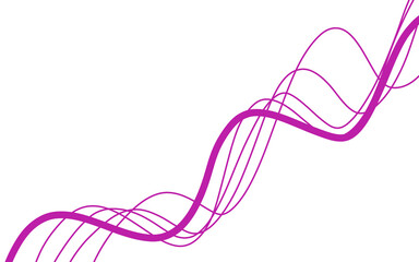 Purple line art wave wavy curve line art