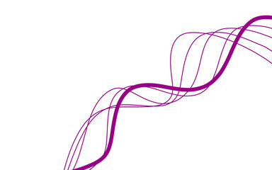 Purple line art wave wavy curve line art
