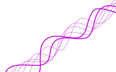 Purple line art wave wavy curve line art