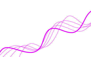 Purple line art wave wavy curve line art
