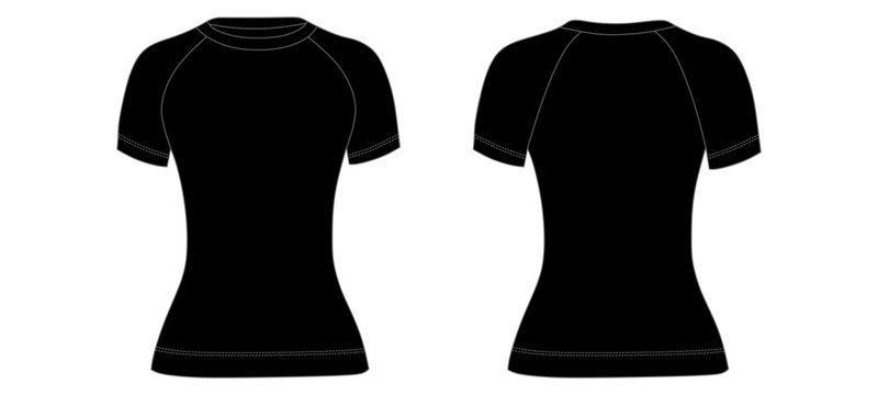 Woman Compression Shirt Mockup Template Vector