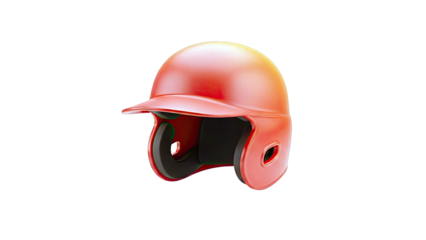 Red Baseball Batting Helmet