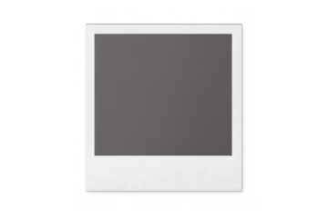 Blank instant square photo frame with white border, providing a template for retro photography concepts