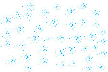 Glowing blue fractal pattern on black background