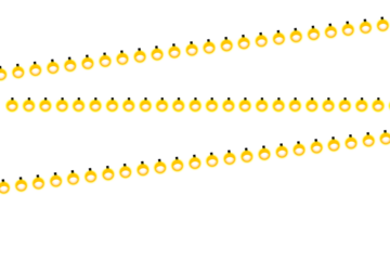 Digital illustration of yellow led lights on a black background