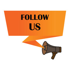 Obraz premium Follow us announcement
