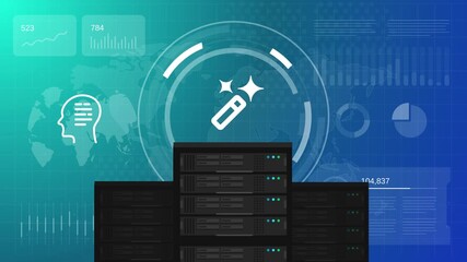 Generative AI server infrastructure and artificial intelligence data processing technology - Powered by Adobe