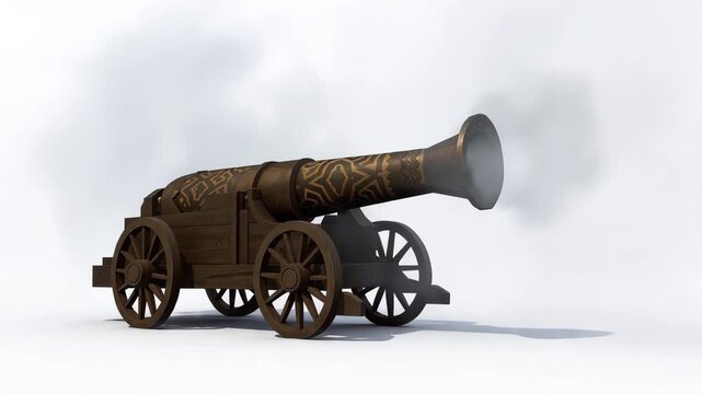 Traditional Ramadan Cannon Midfa Al Iftar 3D Model