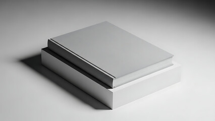 Stack of two books on a clean minimalist background black and white design