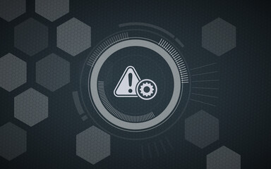 System Troubleshooting Error Warning Settings Header with Safety Protocol Risk Management Regulations Hazard Caution Technical Maintenance Alert Repair Problem Solution Interface