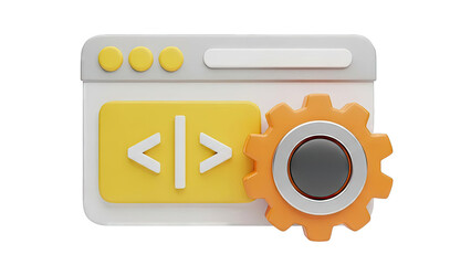 3D Icon: Code and Settings