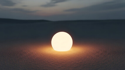 Sunset over the horizon with a bright sun in the sky casting a warm glow on the landscape