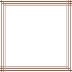 Milk Chocolate Color Abstract Frame on White Background