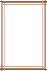 Milk Chocolate Color Abstract Frame on White Background