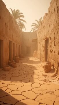 water storage ancient village street in drought